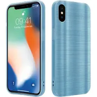 Cadorabo Hülle für Apple iPhone X / XS im TPU Brushed Kameraschutz LM160 Style