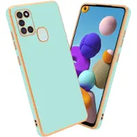 Cadorabo Hülle für Samsung Galaxy A21s im TPU mit Kameraschutz LM130 Style