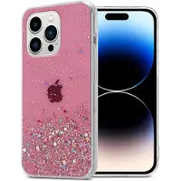 Cadorabo Hülle für Apple iPhone 14 PRO MAX im TPU funkelnder Glitter Style