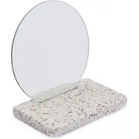 Humdakin Make-up Spiegel Terrazzo Red Beige mit Halter