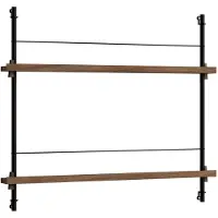 MOEBE - Magazine Shelving 65 Regal Smoked Oak/Black