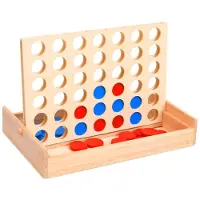 vidaXL Vier gewinnt Spiel 24x15x4 cm Massivholz