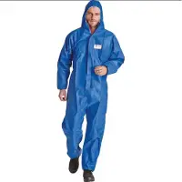 Prosafe 1 FR Schutzanzug, Kapuze, flammhemmend, blau PS1FR-XL , 1 Karton = 50 Stück, Größe XL, PSA Kategorie 3