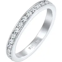 Elli Ring Glamourös Kristalle 925 Sterling Silber Elli Weiß