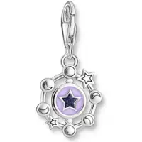 Thomas Sabo Charm-Anhänger Mondphasen mit imitiertem Sandstein Silber geschwärzt