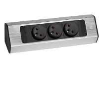 Bachmann CASIA 2 3x FR Steckdose UTE (932.001) Edelstahl-Optik, kurz