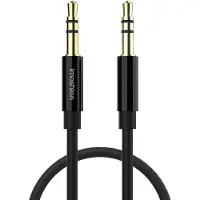 IMoshion ﻿AUX-Kabel - 3,5 mm/Kabel für Audiobuchse- Stecker auf Stecker - 1 Meter - Schwarz