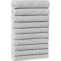 Hermia Concept , Lola - Grey, Küchenhandtuch-Set (10-teilig), 80 % BAUMWOLLE / 20 % POLYESTER, Grau, 40 x 60 cm