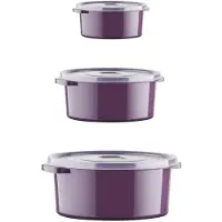 Hermia Concept , SILPUR12-512, Vorratsdosen, Aufbewahrungsboxen-Set (12-teilig), Lila, Plastik, 22 x 9,5 cm