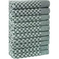 Hermia Concept , Lola - Green, Küchenhandtuch-Set (10-teilig), 80 % BAUMWOLLE / 20 % POLYESTER, Grün, 40 x 60 cm