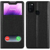 Cadorabo Book Hülle mit Doppelfenster für Samsung Galaxy M21 / M30s