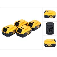 DeWalt DCB 184 P4 Akkupack 18 V 5,0 Ah / 5000 mAh 4 Stk. XR Li-Ion Akku - mit Ladestandanzeige