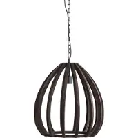 Light & Living - hängeleuchte - Barsia - braun - holz - E27 - 2975390