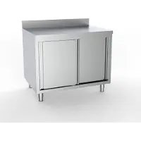 CombiSteel Arbeitsschrank mit Schiebetüren und Aufkantung 2000x700x850mm