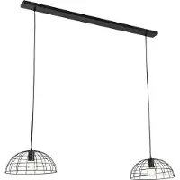 QAZQA Industrielle Hängelampe schwarz 2-Lichter - Hanze