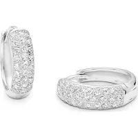 Amor Creolen für Damen, Sterling Silber 925, Zirkonia (synth.) amor Silber