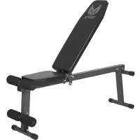 Gyronetics Hantelbank - Multifunktion, Rückenlehne 8-Fach und Sitz 3-Fach verstellbar, klappbar, bis 200kg Belastbar - Schrägbank, Trainingsbank, Negativbank, Flachbank, Sit Up Bank, Fitness