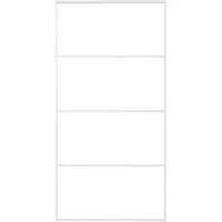 vidaXL Schiebetür ESG Glas und Aluminium mattiert 102,5x205 cm Weiß