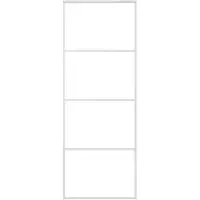 vidaXL Schiebetür ESG-Mattglas und Aluminium 76x205 cm Weiß