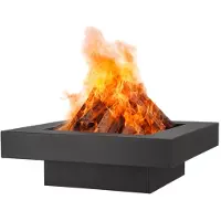 Esschert Design Feuerschale quadratisch Robust, langlebig & einfach zu bedienen Feuerschale 60 cm