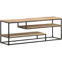 vidaXL TV-Schrank 130x30x45 cm Raues Mangoholz