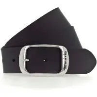 Tamaris Ledergürtel "Carmen Silver", Damen, Gr. 80, schwarz, Rindsleder, unifarben, Gürtel Ledergürtel, aus Rindsleder, mit Doppelschließe, 4 cm breit, Topseller