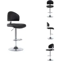 vidaXL Barhocker Schwarz Kunstleder - Barhocker