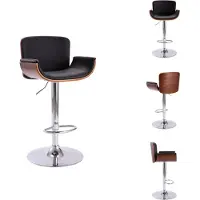 vidaXL Barhocker Schwarz Kunstleder - Barhocker