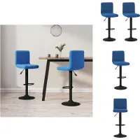 vidaXL Barhocker 2 Stk. Blau Samt - Barhocker