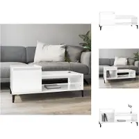 vidaXL Couchtisch Hochglanz-Weiß 100x50x45 cm Holzwerkstoff