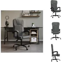vidaXL Bürostuhl mit Liegefunktion Dunkelgrau Stoff - Bürostühle
