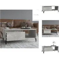 vidaXL Couchtisch Betongrau 90x50x36,5 cm Holzwerkstoff