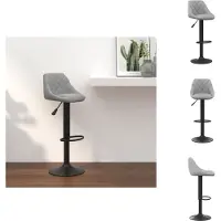 vidaXL Barhocker Hellgrau Samt - Barhocker