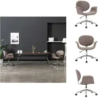 vidaXL Drehbarer Bürostuhl Taupe Stoff - Bürostühle