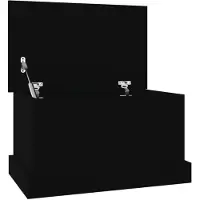 vidaXL Truhe Schwarz 50x30x28 cm Holzwerkstoff