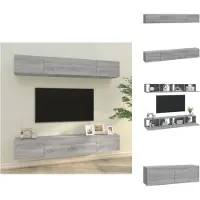vidaXL TV-Wandschränke 4 Stk. Grau Sonoma 100x30x30 cm - TV-Möbel