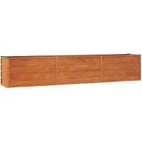 vidaXL Hochbeet Rostig 240x40x45 cm Cortenstahl