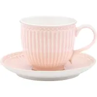 Greengate Tasse mit Untertasse ALICE PALE PINK Rosa | Gr.: onesize