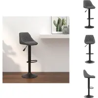 vidaXL Barhocker Dunkelgrau Samt - Barhocker
