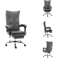 vidaXL Bürostuhl Anthrazit Kunstleder - Bürostühle