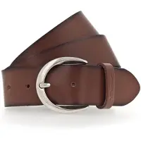 Tamaris Ledergürtel "Charlotte Silver" mit halbrunder Dornschließe in poliertem Silber, 4 cm breit