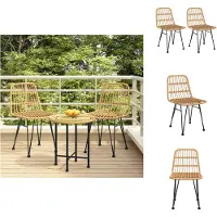 vidaXL Gartenstühle 2 Stk. 48x62x84 cm PE-Rattan - Gartenstühle