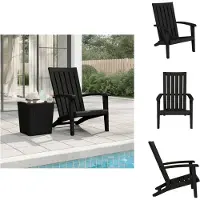 vidaXL Adirondack-Gartenstuhl Schwarz Polypropylen