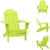 vidaXL Adirondack-Gartenstuhl Massivholz Tanne Grün - Gartenstühle