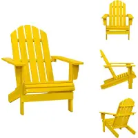 vidaXL Adirondack-Gartenstuhl Massivholz Tanne Gelb - Gartenstühle