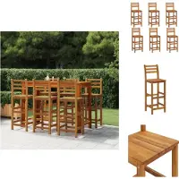 vidaXL Barhocker 6 Stk. Massivholz Akazie - Gartenstühle