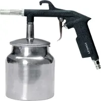 Stanley Sandstrahlpistole mit Vorratsbehälter 156063XSTN- Vorratsbehälter 1L - für Kompressor - Max. 8Bar - 300L/Min - Stahl - Silber