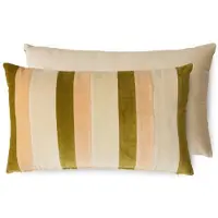 HK Living - Striped Samt-Kissen, 60 x 35 cm, fields