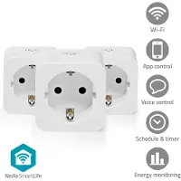 Nedis Wifip121fwt3 Intelligenter Stecker 3 Einheiten