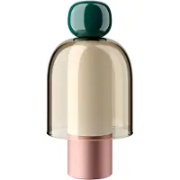 Lodes Easy Peasy ToGo Tischleuchte, rose gold/dunkelgrün - , Gold / Messing, Metall